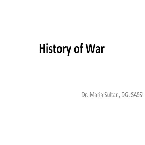 History of warfare