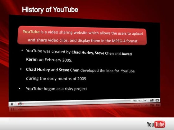 Presentation youtube | PPT