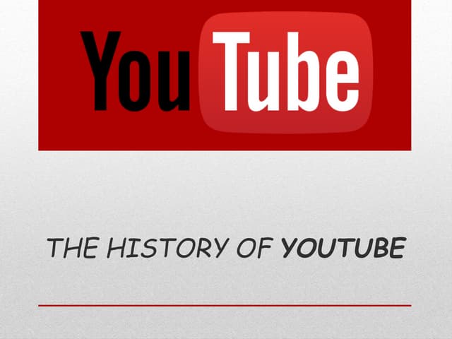 History of YouTube Comic