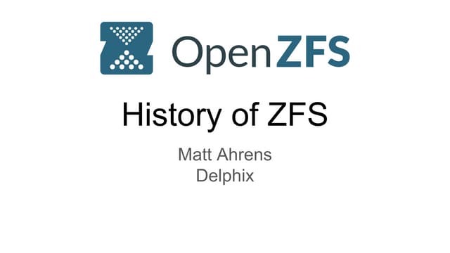 History of ZFS (MeetBSD California ...