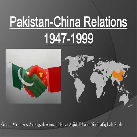Pakistan and China relations: 1947-1999