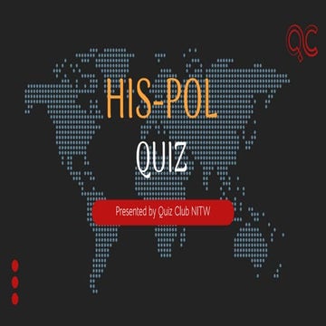 Q-Factor HISPOL Quiz-6th April 2024, Quiz Club NITW
