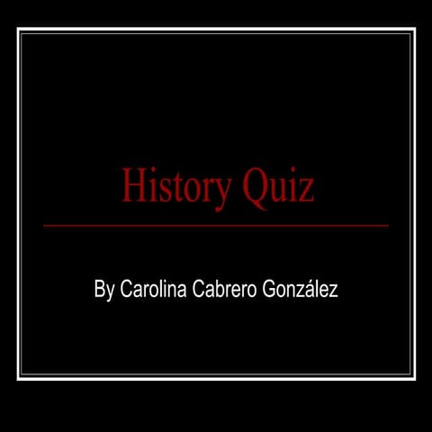 History Quiz