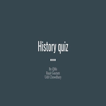 History quiz