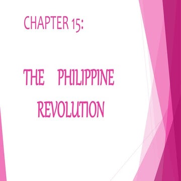 chapter 15: philippine  revolution and CHAPTER 16: the coming of america