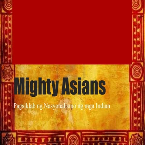 Pagsiklab ng Nasyonalismo ng mga Indian