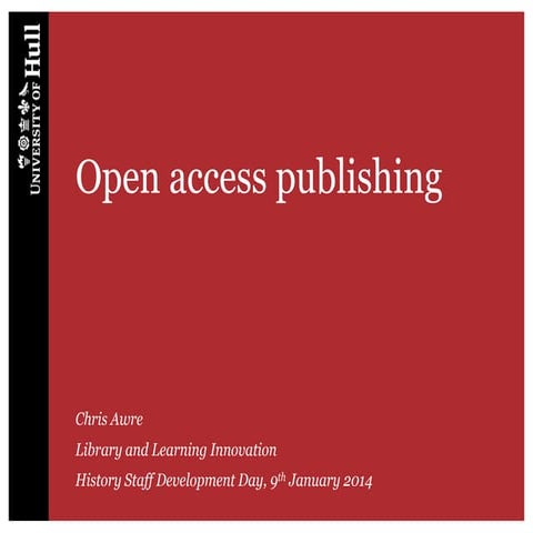 History staff development day open access presentation, Jan 14