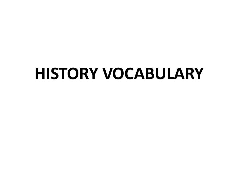 History vocabulary