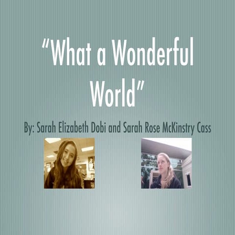 What a wonderful world | PDF