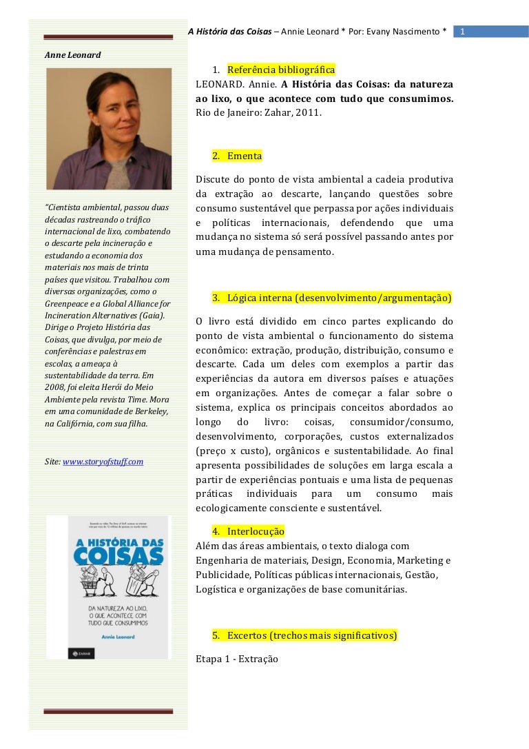 História das Coisas