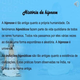 História da hipnose ppt