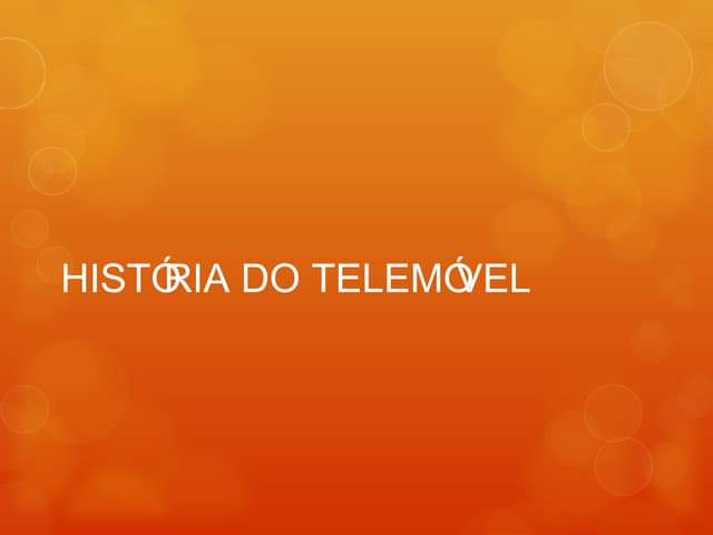 História do Telemovel