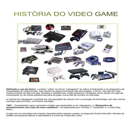 Història do video game