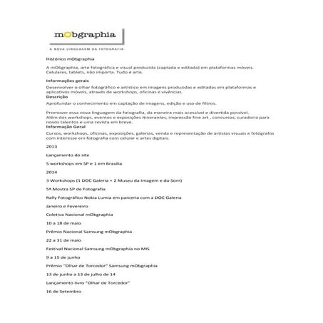 Histórico mObgraphia