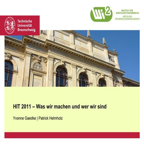 Hochschulinformationstag 2011 - wi²