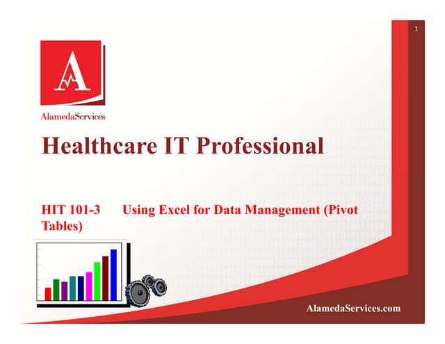 Hit 101 3 excel pivot tables - slides