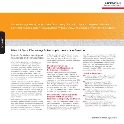 Data Discovery Suite Implementation Service