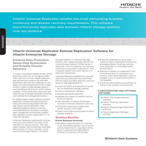Hitachi datasheet-universal-replicator