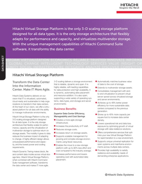 Virtual Storage Platform Datasheet