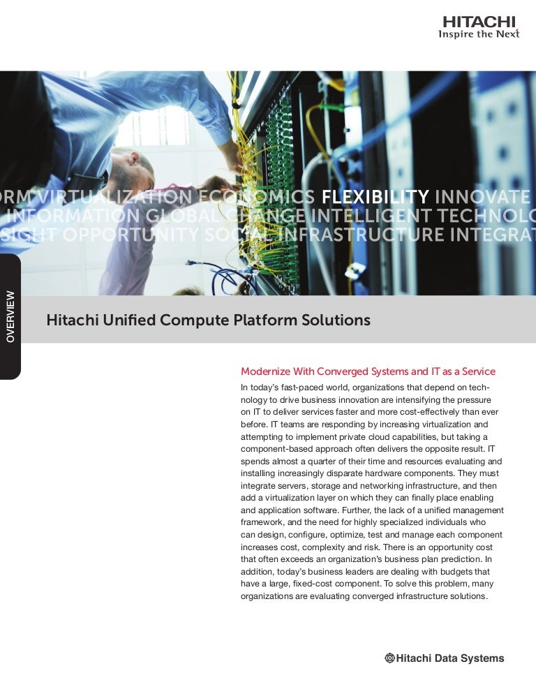 Hitachi Unified Compute Platform Family Overview