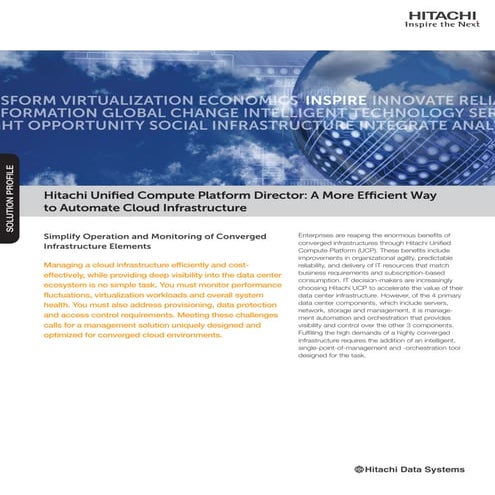 A More Efficient Way to Automate Cloud Infrastructure Solution Profile