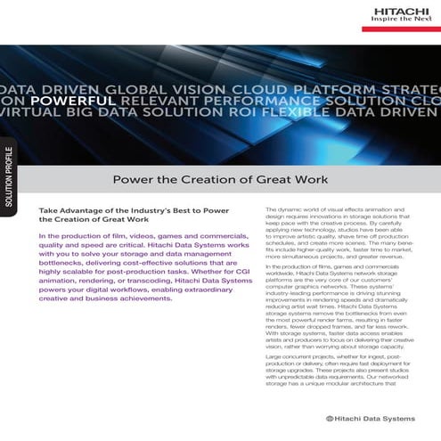 Power the Creation of Great Work Solution Profile