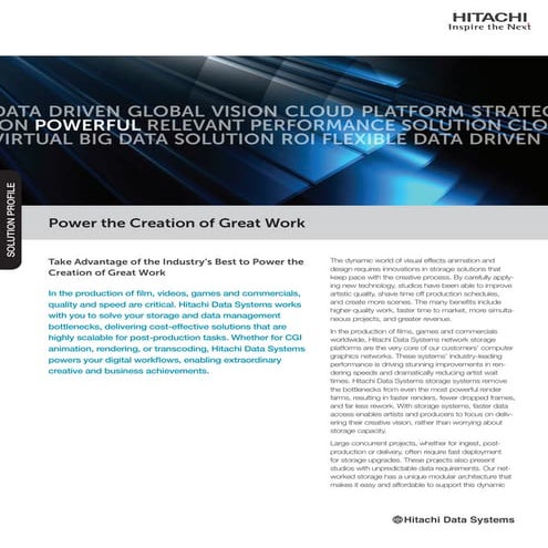 Powering the Creation of Great Work Solution Profile