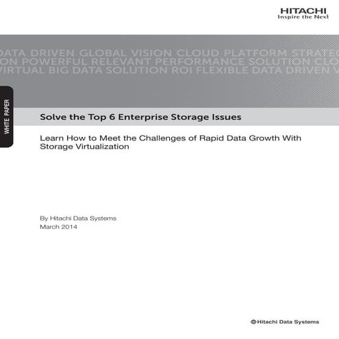 Solve the Top 6 Enterprise Storage Issues White Paper