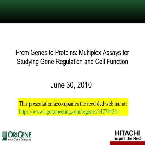 Multiplex Assays for Studying Gene Regulation and Cell Function
