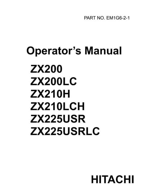 Hitachi ZAXIS 200 Excavator operator's manual.pdf
