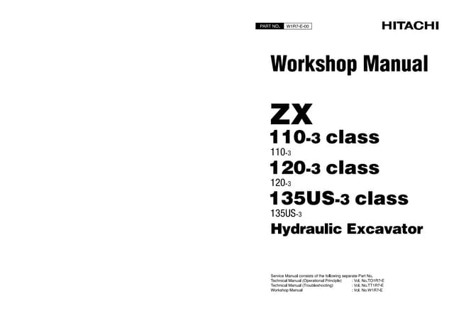 Hitachi zaxis zx 130 k 3 excavator service repair manual | PDF