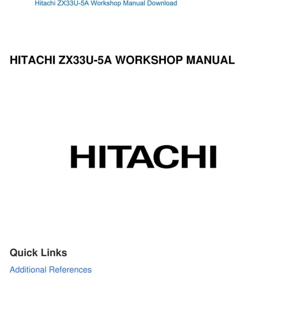How to Change Hydraulic oil on hitachi zx33u-5a Manual | PDF