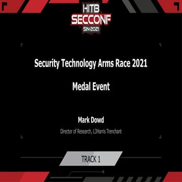 Security Technology Arms Race - Hack in the Box 2021 keynote