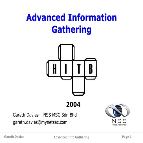 Advanced Information Gathering AKA Google Hacking