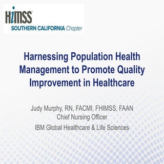 Harnessing Population Health Manage...