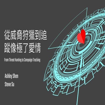 [Hitcon 2020 CTI Village] Threat Hunting to Campaign Tracking