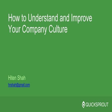 Culture Summit 2015 - How to Understand and Improve Company Culture with Hite...