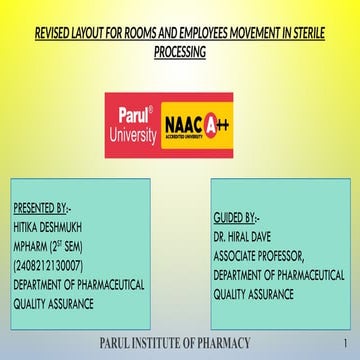 PHARMACEUTICAL MANUFACTURING TECHNOLOGY: CHANGE ROOMS AND EMPLOYEES MOVEMENT