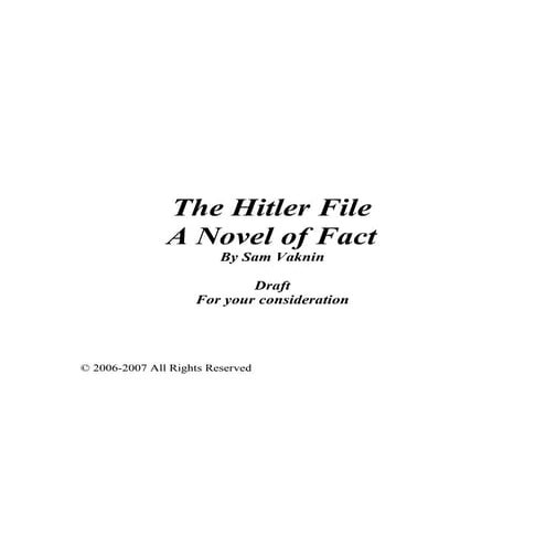 The Hitler File EXCERPTS
