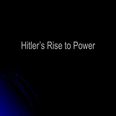 Hitler and the Nazi Party