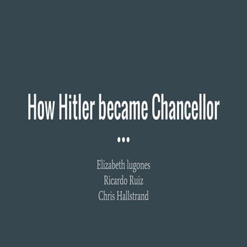 How Hitler Became Chancellor 