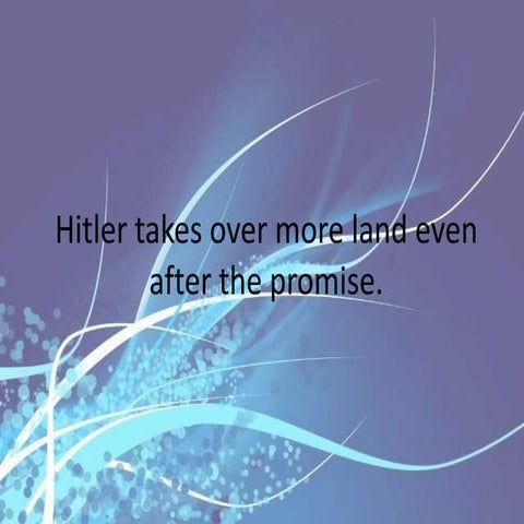 WW II: Part 1 Hitler Aggression vs. British Appeasement | PPT