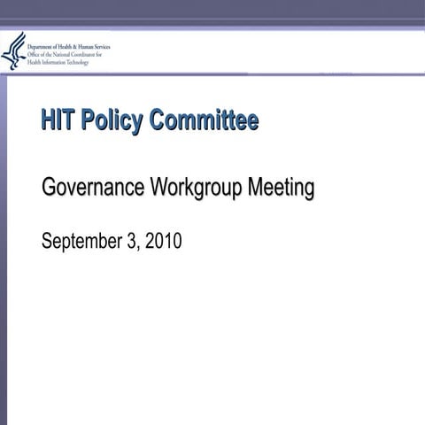 The Health Information Governance Framework | PPTX