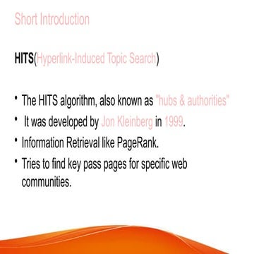 Comprehensive Overview of the HITS Algorithm for Web Link Analysis and ...