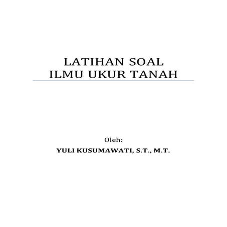 Hitungan Ilmu Ukur Tanah