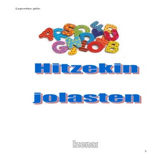 Hitzekin jolasten