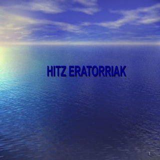 Hitz eratorriak 