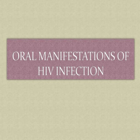 oral manifestations of HIV.pptx