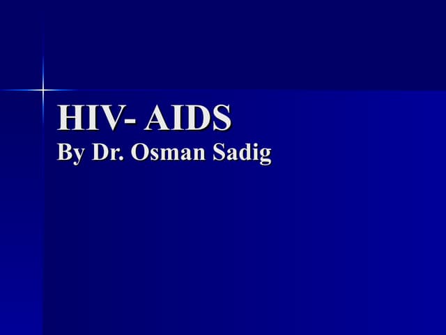 HIV diagnosis and management ppt of general medicine | PPTX