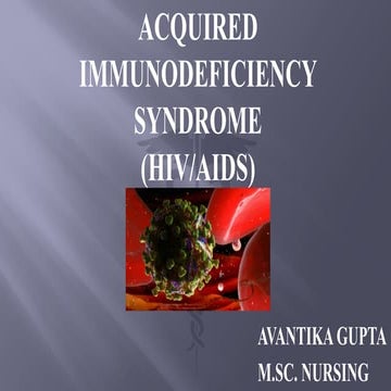 Acquired Immunodeficiency Syndrome (HIV/AIDS)